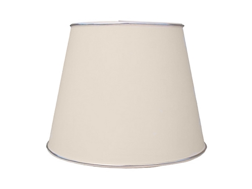Lampeskærm Ret 16x19x22 Creme - Sølv L-E27